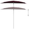 Halb-Sonnenschirm, Gartenschirm mit Mast 180x90 cm Bordeauxrot Bild 4