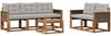 vidaXL Outdoor-Sofagarnitur mit Kissen 6 pcs Natürlich und Hellgrau 3381771 Bild 2