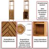 Teak-Hochschrank HWC-M74, Badschrank, 1 Tür 4 Fächer, hochwertiges B-Grade-Teak (Kernholz, 20-30 Jahre) 181x40x35cm Bild 2