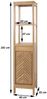 Teak-Hochschrank HWC-M74, Badschrank, 1 Tür 4 Fächer, hochwertiges B-Grade-Teak (Kernholz, 20-30 Jahre) 181x40x35cm Bild 3