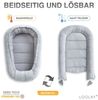 Loolay Kuschelnest BABYNEST 5 TLG. Set PREMIUM Babyausstattung Baumwolle & Samt Velours, (MUSTER: GELB Samt Velour/ Herzchen Grau, 5-tlg, Liebevoll handgefertigt Nestchen! Geborgenheit Komfort für Neugeborene), Premium Ausstattung - 100% Europäische St... Bild 4