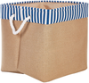 Textilkorb beige Streifenmuster 2er Set TUGUL Bild 5