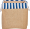 Textilkorb beige Streifenmuster 2er Set TUGUL Bild 4