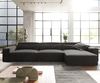 Ecksofa Sirpio XL 370x170 cm Mikrofaser Schwarz Recamiere variabel Bild 2