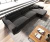 Ecksofa Sirpio XL 370x170 cm Mikrofaser Schwarz Recamiere variabel Bild 4