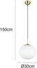 Retro Pendelleuchte FOMENTO Messing mit Glaskugel Lampenschirm, Ø 30cm Bild 4