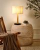Tischlampe BELESSA Leinen Hellbeige Bild 3