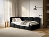 Selsey 'Cloudy' Jugendbett 120 cm, Bettkasten, Velours wasserabweisend, Kopfteil links, Schwarz Bild 3