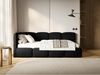 Selsey 'Cloudy' Jugendbett 120 cm, Bettkasten, Velours wasserabweisend, Kopfteil links, Schwarz Bild 2