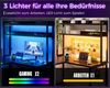 Gaming Tisch LED Reversibel Schwarz Schreibtisch L-Form 2 USB 2 Steckdosen Bild 5