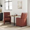 vidaXL Esszimmerstühle mit Rollen 2 pcs Glänzendes Braun Kunstleder 42017860 Bild 3
