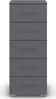 rauch Aditio Box, Kommode, 5 Schubladen, mit Softclose-Funktion, Farbe Grau metallic, BxHxT 40x100x42cm Bild 2