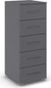rauch Aditio Box, Kommode, 5 Schubladen, mit Softclose-Funktion, Farbe Grau metallic, BxHxT 40x100x42cm Bild 3