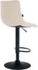 Barhocker DUBAI - Creme, Samt, Schwarz Barhocker mit Lehne Barstuhl Tresenhocker Tresenstuhl Kneipenhocker Kneipenstuhl Bild 2