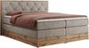 Boxspringbett VENETO KING, Doppelbett mit Multipocket-Matratze, Polsterbett mit Kopfstütze - 140 x 200 cm - Beige Stoff - H4 Bild 4