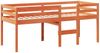 vidaXL Hochbett mit Dach Wachsbraun 75x190 cm Massivholz Kiefer 3282103 Bild 5
