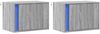 vidaXL Wand-Nachttische mit LED-Leuchten 2 Stk. Grau Sonoma 852100 Bild 3