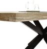 Esstisch >Veneti< in schwarz, Mango 40mm aufgedoppelt - 200x77x100cm (BxHxT) Bild 3