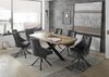 Esstisch >Veneti< in schwarz, Mango 40mm aufgedoppelt - 200x77x100cm (BxHxT) Bild 5