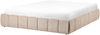 Bett mit Stauraum ohne Kopfteil GENAS Stoff Beige 160 x 200 cm Bild 5