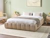 Bett mit Stauraum ohne Kopfteil GENAS Stoff Beige 160 x 200 cm Bild 3