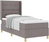 vidaXL Boxspringbett mit Matratze mit Kopfteil Taupe 90 x 190 cm Stoff 3341809 Bild 2