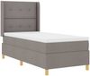 vidaXL Boxspringbett mit Matratze mit Kopfteil Taupe 90 x 190 cm Stoff 3341809 Bild 3