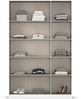 rauch Acero, Garderobenschrank in moderner Loft-Optik, 3-türig, 3 Glastüren, mit 8 Einlegeböden, Farbe Grau metallic, BxHxT 136x210x41cm Bild 5