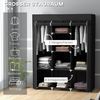 HOMCOM Stoffschrank Faltschrank, Faltbare Garderobe aus Vliesstoff (Kleiderschrank, 1-St, Tücherschrank) Schwarz, 125 x 43 x 162,5 cm Bild 4