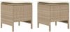vidaXL Garten-Fußhocker 2 Stück Beige und Creme 38 x 38 x 45 cm 42025387 Bild 2
