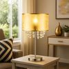 Kristalllampe, Blattgold, Nickel matt, 1x E27 Bild 4