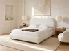 Vente-unique - VANARI Bett Stoff Weiß - B 225 cm x H 95 cm x L 181 cm Bild 1