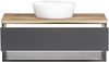 Waschtisch-Set >Kaprun< (B/H/T: 101x55x47 cm) in graphit - 101x55x47 (BxHxT) Bild 3