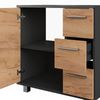 Waschbeckenunterschrank Ilias Anthrazit/Goldkraft Eiche 60 x 60.8 cm mit Tür und 3 Schubladen Vicco Bild 5
