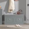 SoBuy FSR64-HG Schuhbank, MDF, Lackiert, Grau, 104 x 51 x 24 cm Bild 4
