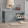 SoBuy FSR64-HG Schuhbank, MDF, Lackiert, Grau, 104 x 51 x 24 cm Bild 5