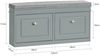 SoBuy FSR64-HG Schuhbank, MDF, Lackiert, Grau, 104 x 51 x 24 cm Bild 3