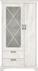 FORTE Kashmir Vitrine, Holzwerkstoff, Weiß/Beige, 113 x 210,3 x 48,3 cm Bild 3
