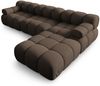 Micadoni Modulares Sofa Bellis 4-Sitzer mit flachem Modul 3D-Stoff Sonic Braun Bild 3