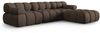 Micadoni Modulares Sofa Bellis 4-Sitzer mit flachem Modul 3D-Stoff Sonic Braun Bild 2