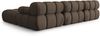 Micadoni Modulares Sofa Bellis 4-Sitzer mit flachem Modul 3D-Stoff Sonic Braun Bild 5