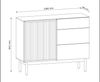 AX LIVING Kommode mit Schubladen Santarco K1T3S 106cm, Eiche Cremona Bild 3