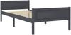 vidaXL Massivholzbett Kiefer Grau 100x200 cm 322125 Bild 2