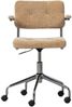 Bürostuhl Kova aus geripptem Webstoff, modern höhenverstellbar, sandfarben, bequem und drehbar Bild 3