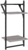 vidaXL Wandregale mit 2 Ablagen & Stangen 2 Stk Grau Sonoma 30x25x65cm 836256 Bild 4