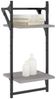 vidaXL Wandregale mit 2 Ablagen & Stangen 2 Stk Grau Sonoma 30x25x65cm 836256 Bild 3