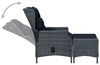 vidaXL Gartensessel Verstellbar mit Fußhocker Poly-Rattan Dunkelgrau 313303 Bild 4