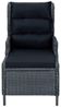 vidaXL Gartensessel Verstellbar mit Fußhocker Poly-Rattan Dunkelgrau 313303 Bild 3