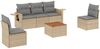 vidaXL 6-tlg. Garten-Sofagarnitur mit Kissen Beige Poly Rattan 3224505 Bild 2