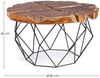 Couchtisch Aynada aus Teakholz, rundes Design, modern, Natur, einzigartiges Unikat Ø80 cm Bild 4